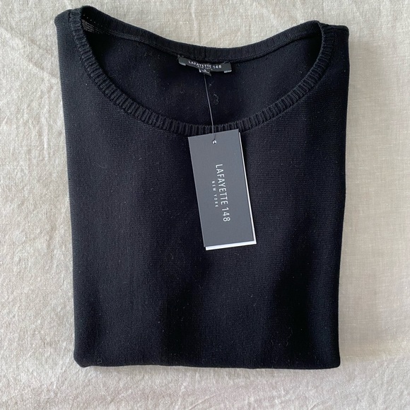 Lafayette 148 Short Sleeve Ruffle Hem Blouse - Picture 7 of 9